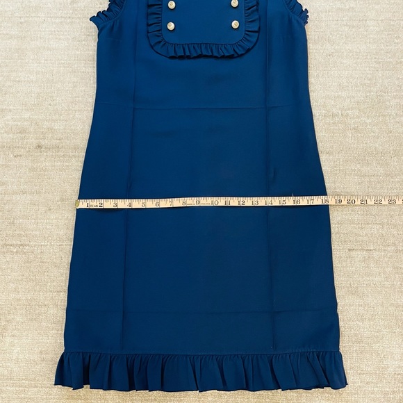 Gucci Ruffle Shift Dress with Pearl Buttons - Picture 9 of 12